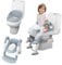 Kyoot 3-in-1 Foldable Ladder Potty Training Toilet Seat | Toddler Step Stool, Removable Seat & Training Potty | Toilet Training with Steps, Handle & Soft Cushion Design | Children & Toddlers | Grey