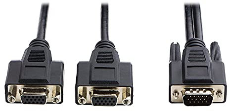 Tripp Lite High Resolution VGA Monitor Y Splitter Cable HD15 to 2x HD15, 1.83 m (P516-006-HR)