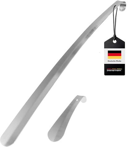 bremermann Schuhlöffel, Schuhanzieher 2er Set, 16 und 58 cm, aus Edelstahl