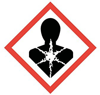 Gefahrstoffaufkleber GHS08: Gesundheitsschädlich, hin147, 10x10cm, Gefahrstoffsymbol, GHS-Kennzeichnung, Achtung, Warnung, Vorsicht, Hinweis