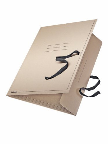 4x Leitz 6585 Zeichnungsmappe mit Bändern, A2, Karton, grau (4)