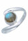 mantraroma Damen Ring 925 Silber Labradorit Edelstein blau schlicht modern