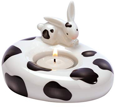 Goebel - 66874314: Bunny de luxe - Cow Bunny - Teelichthalter