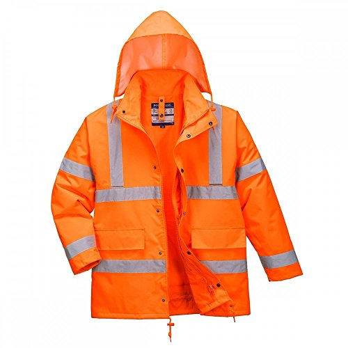 Portwest Mens Hi-Vis Safety 4-in-1 Traffic Workwear Jacket