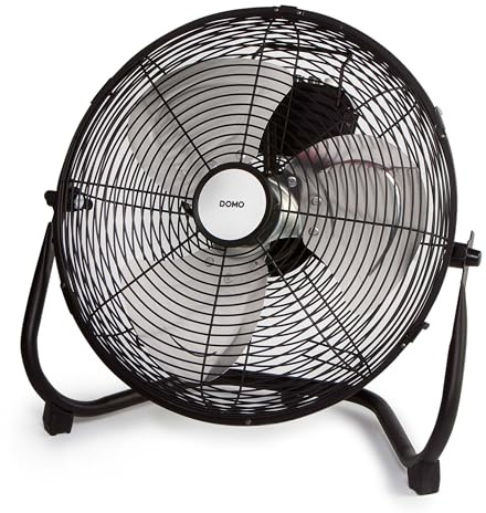 DOMO DO8134 Bodenventilator - Luftkühler mit 3 Geschwindigkeitsstufen - Ø 35 cm - Metall - Schwarz