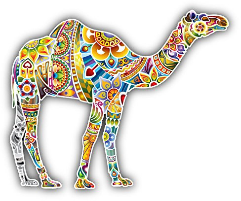 Cheerful Camel Pattern Hochwertigen Auto-Autoaufkleber 12 x 10 cm