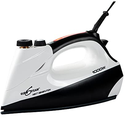 Eurosteam Next Generation Steam Iron | Professional steam iron with built-in boiler generator. One temperature safe for all fabrics. Vertical steamer.
