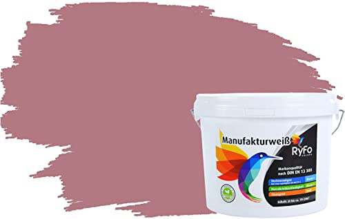 RyFo Colors Bunte Wandfarbe Manufakturweiß Herbstlila 3l - weitere Violett Farbtöne und Größen erhältlich, Deckkraft Klasse 1, Nassabrieb Klasse 1