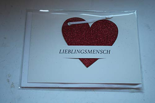 Geburtstagskarte Lifestyle - Herz, Anhänger Band Glitter - 11,6 x 16,6 cm