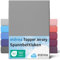 etérea Jersey Topper Spannbettlaken 90x200-100x200 cm Grau für 5-10 cm Steghöhe 100% Baumwolle - Oekotex Spannbetttuch Matratzen Bett Bezug - Bettlaken 90x200cm - 100x200cm Gray