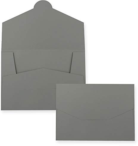 10x stabile Papier Mappe für DIN A4 und DIN C4 in Graphit (Grau) - 22 x 30,5 cm - 240 g/m² - als Präsentationsmappen, Bewerbungsmappen, Projektmappen geeignet