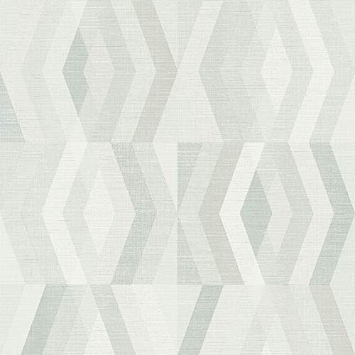 Papier peint scandinave géométrique | Tapisserie grise pour couloir & entrée | Papier peint intissé graphique pour salon & chambre