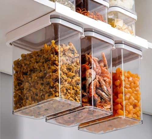 YTOPRO Vorratsdosen 0,9 Liter - 3er Set - Vorratsdosen für Schrank - luftdicht - mit Deckel - ideal für Schrank und Kühlschrank - Platzsparend