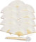 BSTMOME 10 Pack White Paper Hand Fan Bamboo Folding Fan Handheld Fans Dancing Props Church Wedding Gift Party Favors for Wedding Party and Home Decoration with Gift Bags