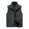 BWBIKE Gilet in Pile da Uomo Giacche Senza Maniche Reversibili da Indossare più Gilet Ispessimento Antivento in Velluto per Esterni Gilet con Zip Intera Morbida,Grigio,M