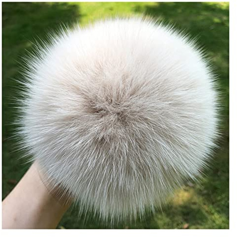 Cozylkx 15 cm Bommel Aus Kunstpelz Mit Druckknöpfen Flauschiger Pom Pom Abnehmbarer Kunstpelz-pom Poms Für Gestrickte Mützen, Schuhe, Schals