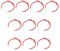 MagiDeal 10x Fabrication de Bracelets à Cordon torsadé, élégants Bracelets coulissants réglables pour la Fabrication de Bijoux, Argent Rouge
