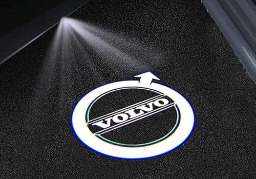 ALINZO 2pcs Car Door Welcome Emblem Light, Logo Projector Lamp, Indicators Styling Parts, Decoration Accessories, For Volvo XC40 XC60 XC90 S60 S90 V60 V40,b