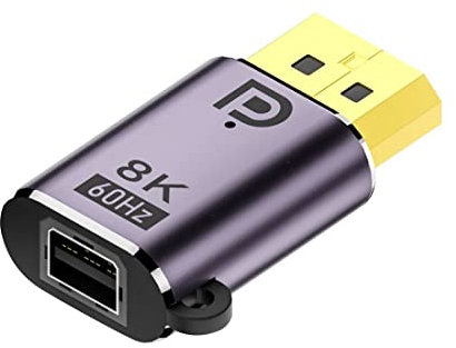 Chenyang Mini DP zu DisplayPort Adapter 1.4 - 8K 60Hz Buchse auf Stecker