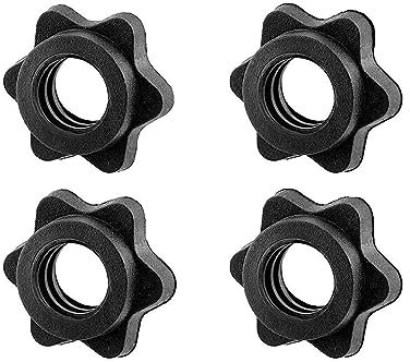 InLiMa 2 Pairs Dumbbell Collars 1 inch Dumbbell Hex Nut 1 inch Barbell Collar Clamps Weight Clips for Dumbbells,Spinlock Collars for 1 Inch Standard Barbells Bars Sports Weight Lifting Fitness