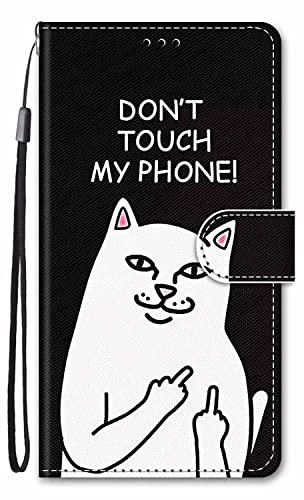 Nodigo-EU compatible for Nokia G42 5G PU Wallet Case for Girls Men Pretty Silicone Book Leather with Stand Card Slot Kickstand Animal Pattern Design Cute Cover - Don't touch my phone