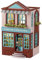 CUTEROOM Miniature House Kit, Wooden Doll House Kit Mini House Making Kit with Furnitures and LED Light, DIY House Kit for Adults Birthday Gift for Women and Girls (Candy Cake)