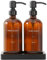 Prus Waso Bernstein Seifenspender Set, Seifenspender für Küchenspüle mit schwarzer Edelstahlpumpe, Perfekt für Küchenzubehör Dekor.(Bernstein), XHD-09