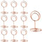 Rumyve 10pcs Table Number Holder,Mini Place Card Holder Table Number Stands,Round Table Number Stands Tabletop Photo Holder for Wedding Party Restaurant(Rose gold)