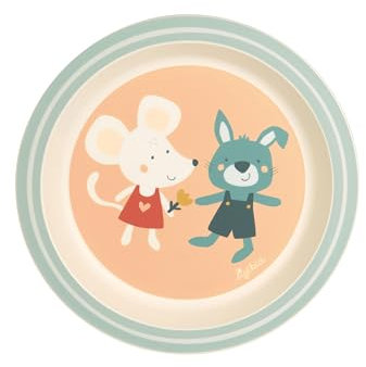 SIGIKID Teller Hase & Maus rPET 4 Freunde für Kleinkinder und Kinder Unisex