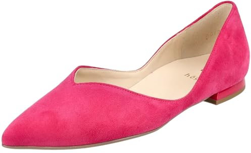 HÖGL Damen Ballerinas Pink Rauleder, Größe:4½, Farbauswahl:Rose/pink