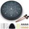 CAHAYA Steel Tongue Drum 11Notes: 15.2 cm D KeySteel Hand Drum mit Notenbuch, Schlagzeugschlägel, Fingerplektren und Tragetasche, Dunkelblau CY00373-1