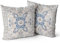 Snylcce Boho Floral Wurf Kissenbezüge Set von 2 bunten böhmischen Blumen dekorative Kissen Kissenbezug für Schlafzimmer Sofa Home Decor, 60x60 cm, Samt, kurzer Plüsch (Cerulean)