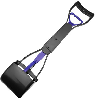 WJUAN Raccogli Cacca Cane, Nero, Plastica, Paletta Cacca Cane, Bello, Pieghevole, Ergonomico, Bustine Cane Cacca, per Rimuovere la Cacca di Cane e Gatto (10 * 45 * 10 cm)