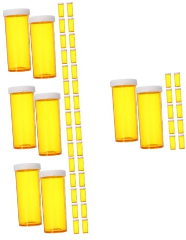 MAGICLULU 100 Piezas botella de medicina vacía luz botella garrafas de plastico soporte protector botella de reactivo vacía caja organizadora contenedor de medicina conveniente mini botella