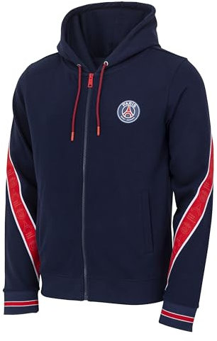 PSG Sweatshirt mit Kapuze und Reißverschluss, offizielle Kollektion Paris Saint Germain