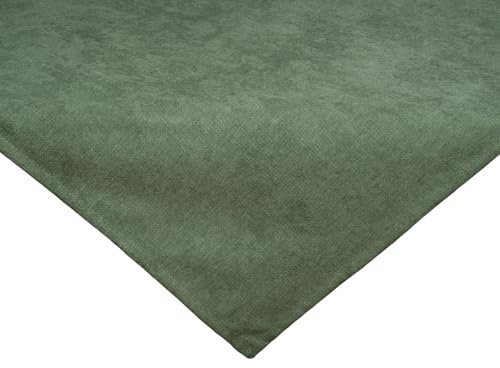 beties Farbton-Serie Mitteldecke ca. 80x80 cm Premium Uni Tischdecke aus deutschem Unternehmen, Chenille-Haptik in Raumausstatter Qualität - oliven-grün