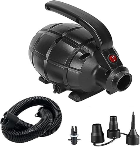 MEHOOSPVN Electric Pump, 600W High Power Electric Air Pump Automatic AC 220-240V 1600 L/min 2 in 1 Quick-Fill Inflator Deflator with 4 Sizes Nozzle for Air Bed Mattress Inflatables Paddling Pool Beach