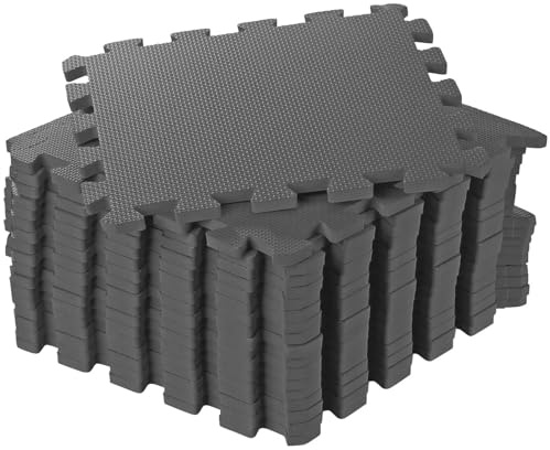 PEARL Sports Matte: 18er-Set Bodenschutzmatten, geräuschedämmend, 32 x 32 x 1 cm, 1,84 m² (Bodenschutz, Bodenmatte, Fliesen)