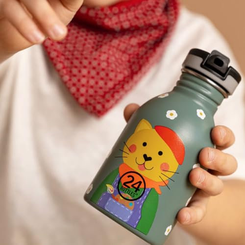 24Bottles Smart Cat - Borraccia per bambini, 250 ml