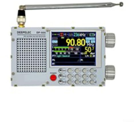 Radio FM AM a banda completa, radio digitale portatile per chip TEF6686, radio in lega di alluminio da 14 x 3 x 8 cm, per lavoro domestico all'aperto (bianco)