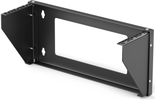 hb-digital Support de rack vertical 3U - 19 - Montage mural et sous table - Support réseau robuste 3U pour commutateur de serveur et panneau de brassage - Stabilité maximale - Peu encombrant