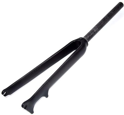 TAXXII Road Bicycle Carbon Fiber Rigid Forks QR 9x100mm 700C Front Fork Disc Brake 1-1/8 Threadless Straight Tube Ultralight (Color : Black-Matte, Size 700C)
