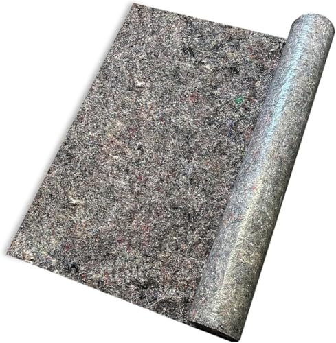 Manta de Fieltro Protege Suelos 90cm x 20m (180gr/m²), Vellon de Pintor para Trabajos de Pintura, Tela de Protección para Pintores con Revestimiento Antideslizante, Ideal para Pintor y Reformas