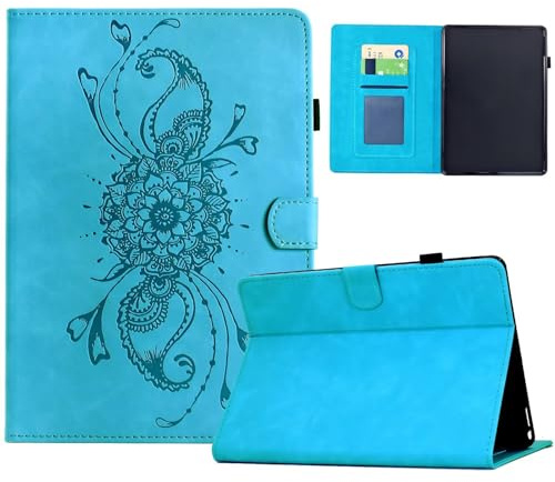 Custodia compatibile con iPad Air da 11 pollici, M2 (2024), in pelle, con funzione di supporto, colore: blu