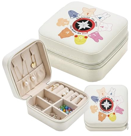 XIAZHDZ Korea Pop Merch Schmuckbox – Schmuck Organizer für STAYs | Tragbare Aufbewahrungsbox für Ringe, Ohrringe & Ketten | Korea Fan Geschenkidee