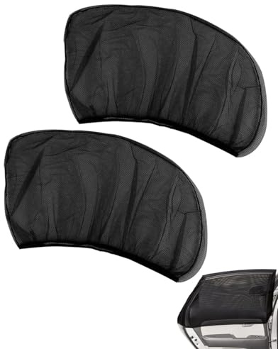 CULEB 2Pcs Parasol Coche Bebe, Parasol de Coche para Ventana Lateral Trasera, para Niños y Mascotas, Sombrilla Universal con protección UV, Compatible con la mayoría de los vehículos