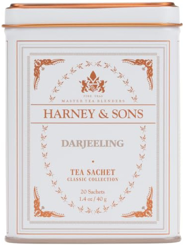 Harney & Sons, Darjeeling, 20 Tea Sachets, 1.4 oz (40 g) | Black tea blended from First Flush and Autumn Darjeeling teas. Contains caffeine.