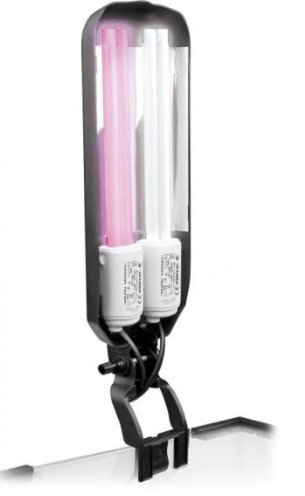 Aquael Aquarium Lampe Decolight DUO 11W - schwarz für Shrimp Sets