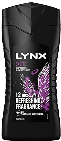 Lynx 12H Refreshing Excite Crisp Coconut & Black Pepper Scent Body wash, 225ml