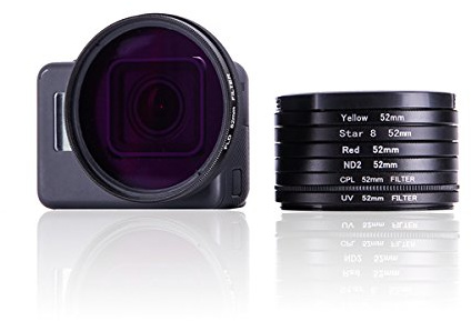 MASUNN 10 In 1 52 Mm Uv Cpl Nd 2 8 Fld Yellow Star 8 Red Filter Kit Für Gopro Hero 5